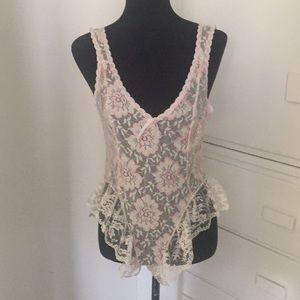 VTG Lace Tosca Lingerie Teddy Bodysuit